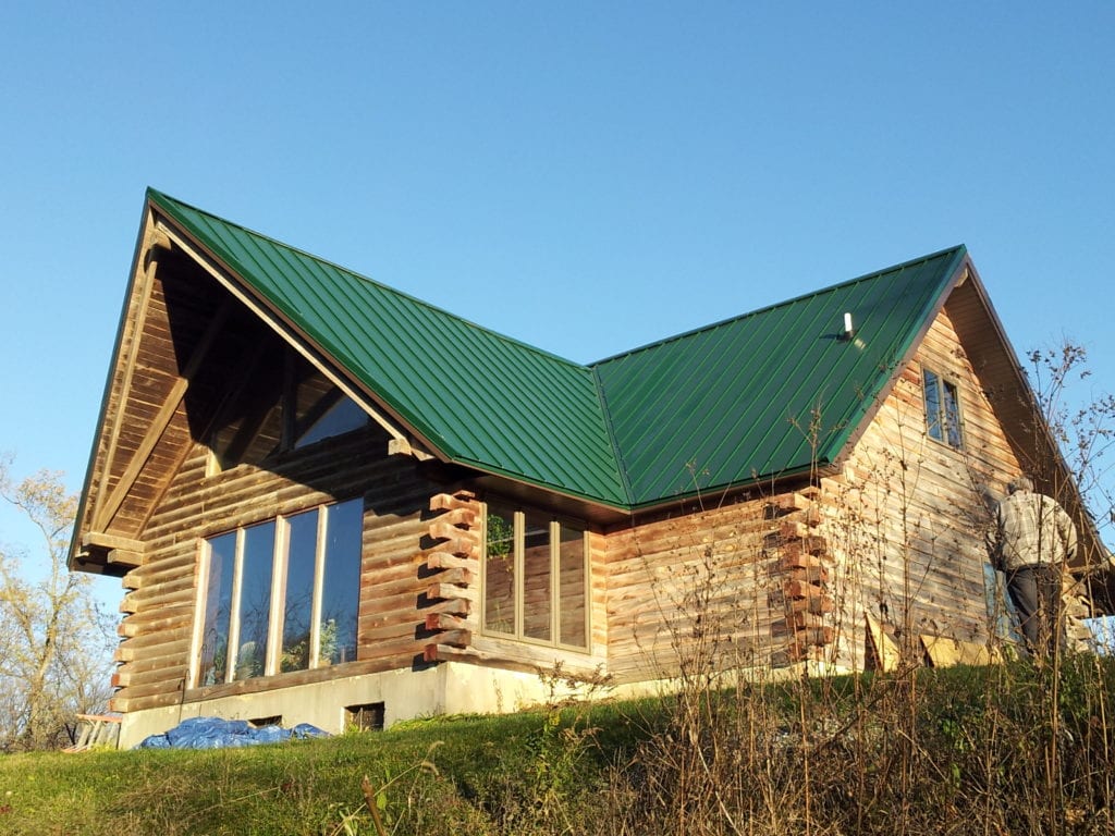 Green Painted Steel Roof
